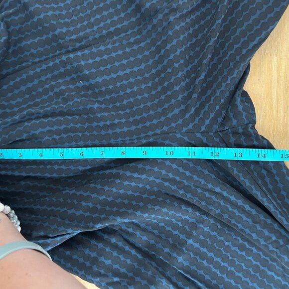 Uniqlo x Marimekko Jumpsuit Womens XS Black Blue Belted Button Front Geometric - Picture 14 of 14